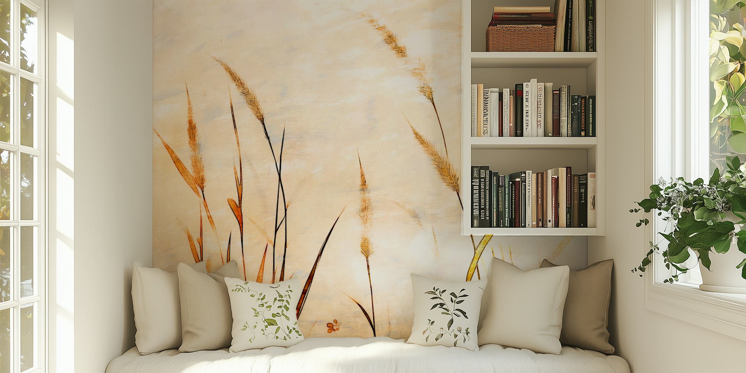 Ταπετσαρία Elegant Grasses σε ένα δωμάτιο