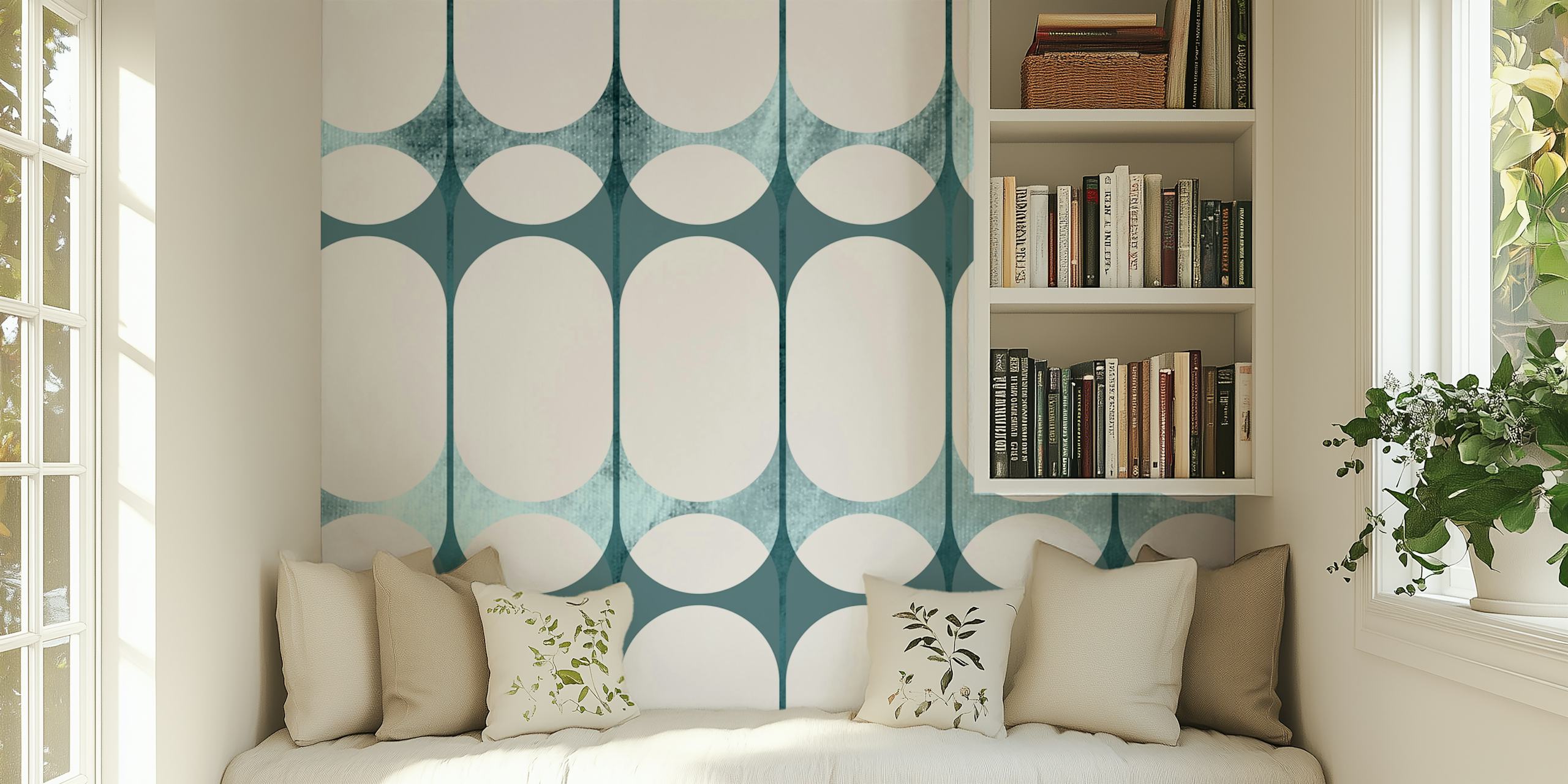 Frosty Geometric Chic tapet i et rom