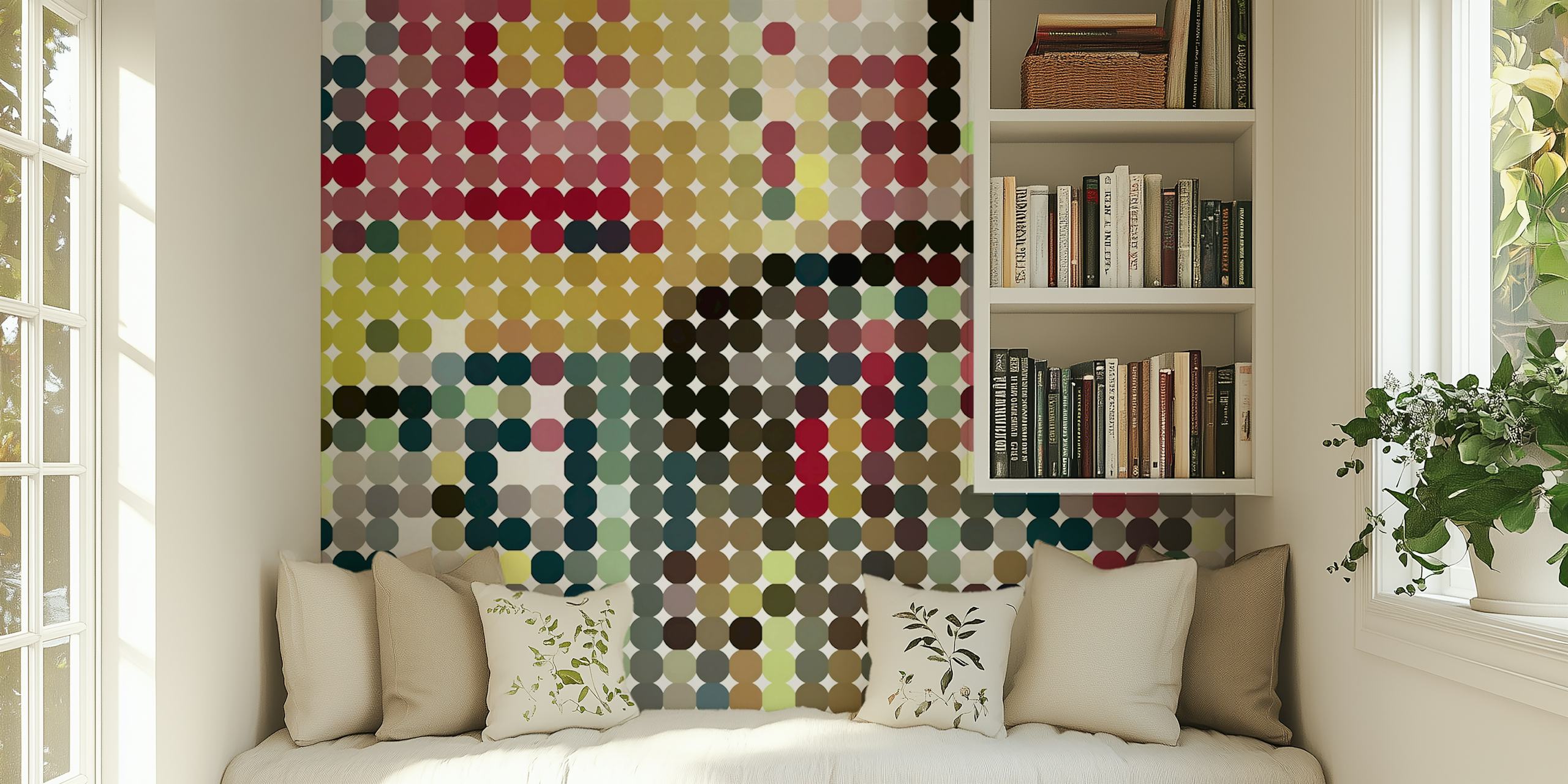 Tonal Blocks tapet i en rumindretning