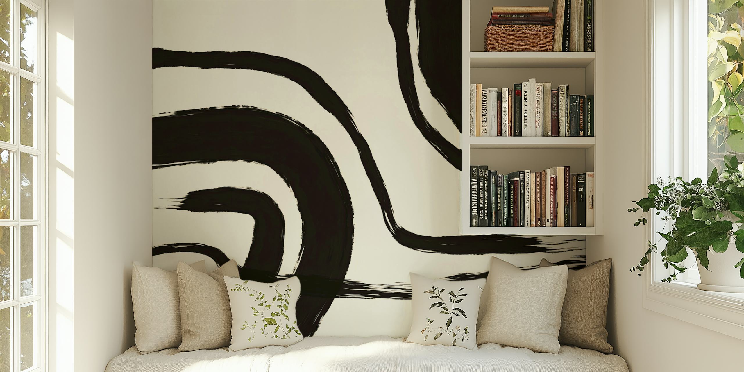 Radar design behang in een stijlvolle kamer