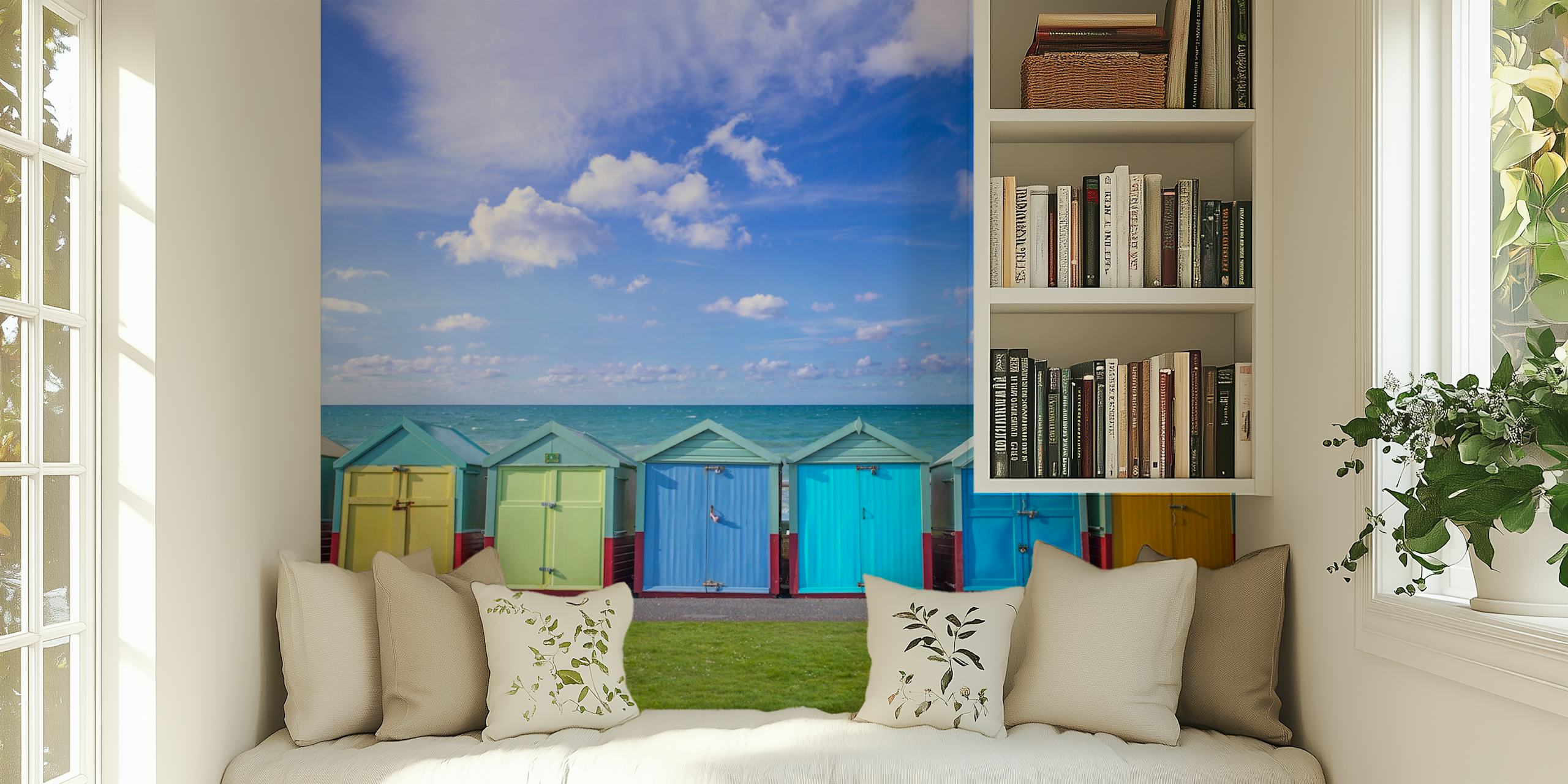 Värikäs Coastal Cabins tapetti huoneessa