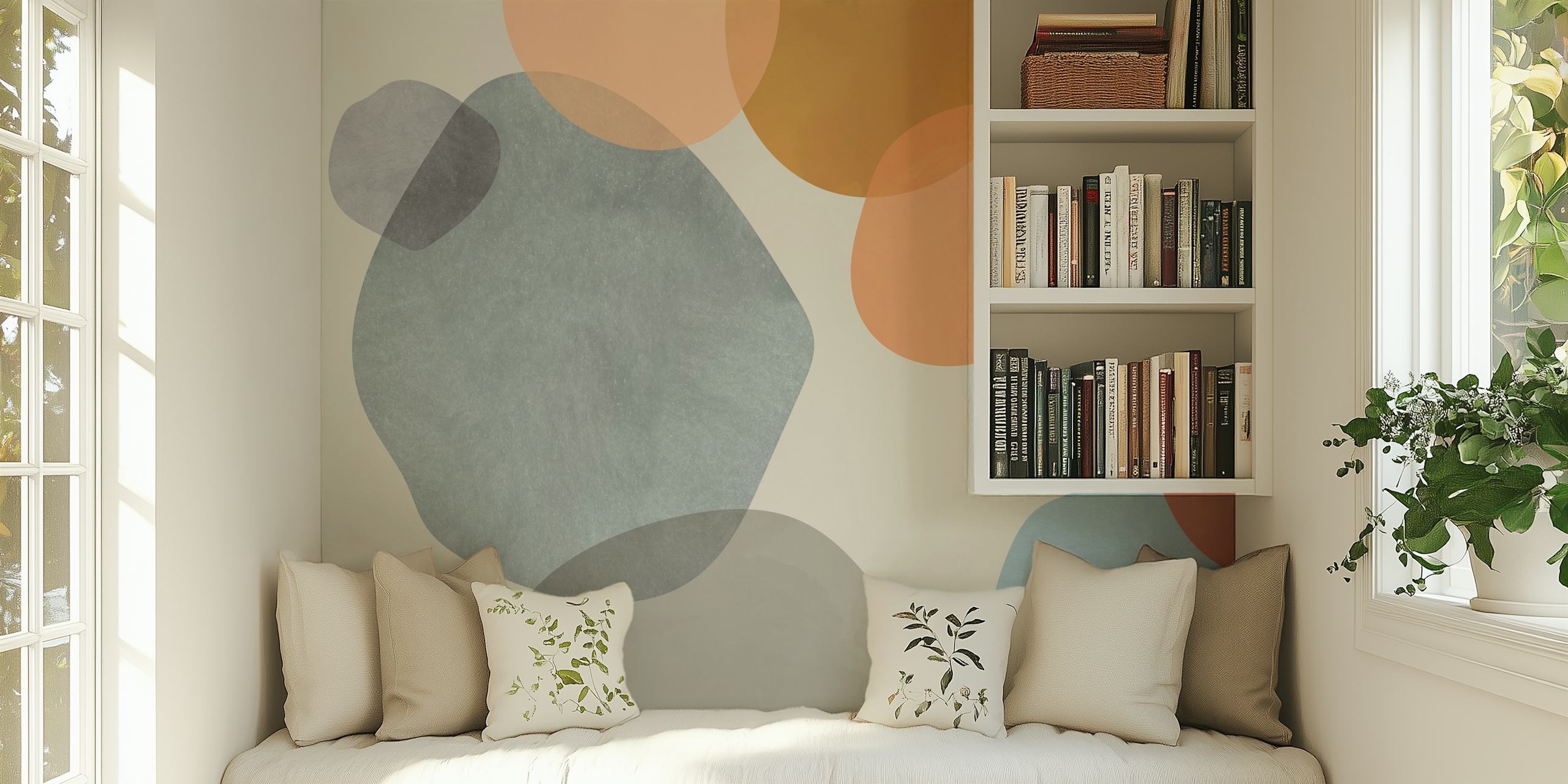 Curved Shapes Tapete in einem modernen Raum