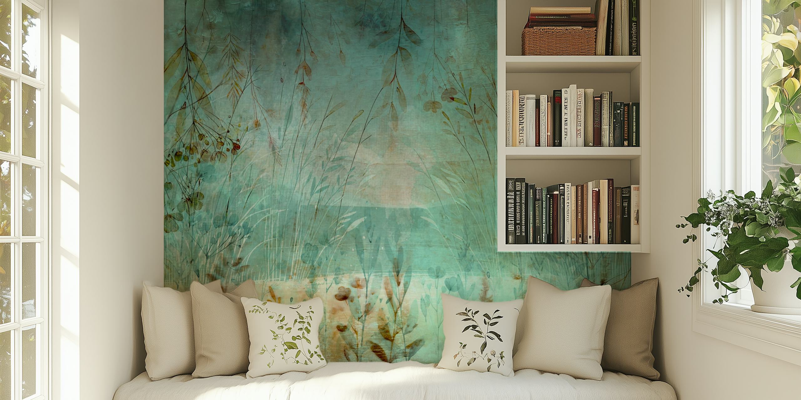 Vintage Flora Essence wallpaper in a room