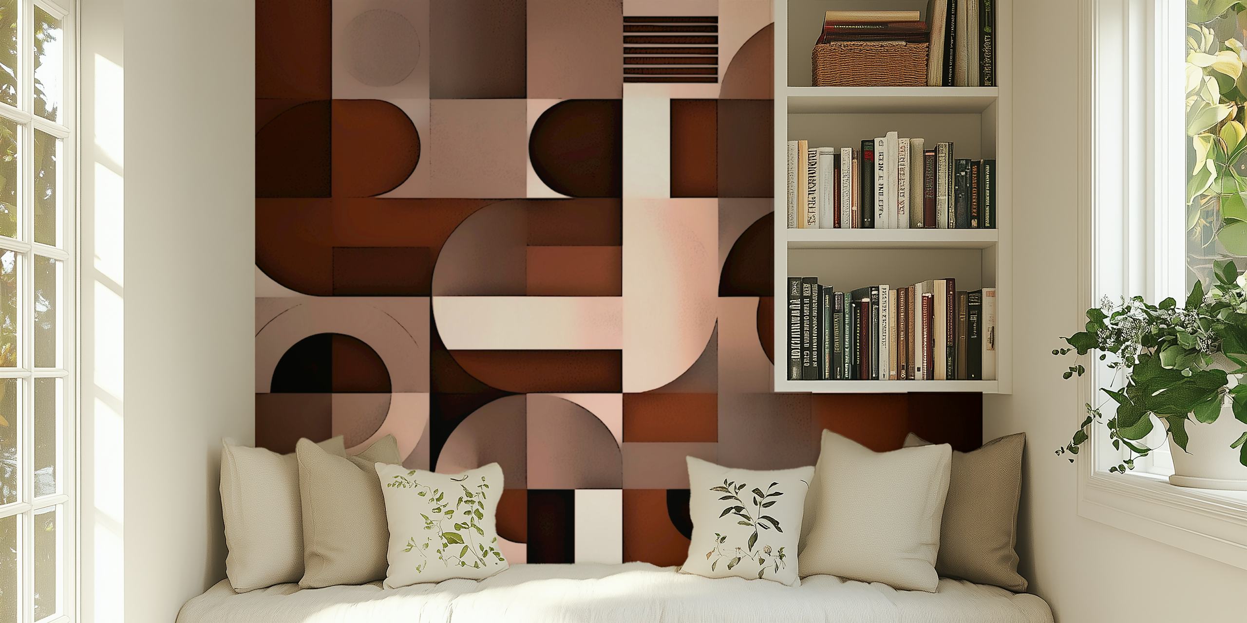 Modern Art Deco Blend wallpaper in a room