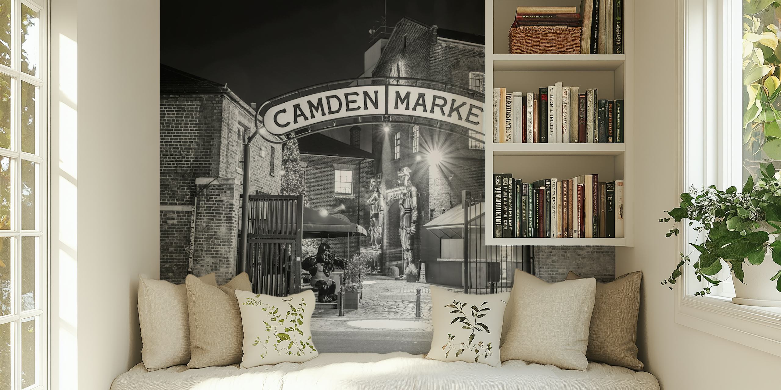 Camden Market wallpaper in a room