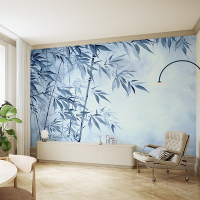 Blue Hour Calm Bamboo Garden
