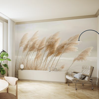 Poetry by the sea - Pampas grass at the beach