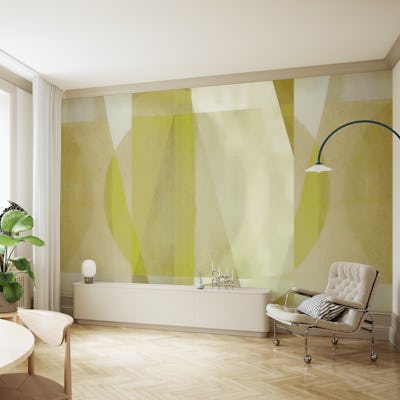 Layered Bauhaus Mosaic Canvas