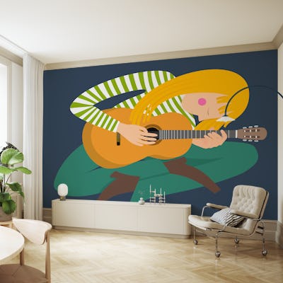 Guitar Girl - Navy