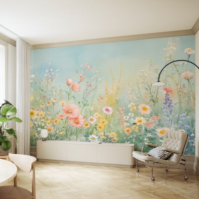 Watercolor Meadow in Bloom