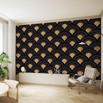 Art Deco Dark Arches and Gold