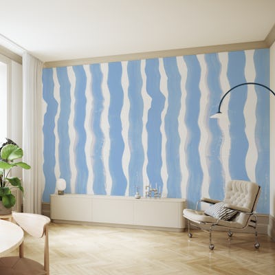 Light Blue Brush Stripes
