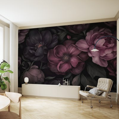 Opulent Gothic Garden Grandeur Dark Mauve