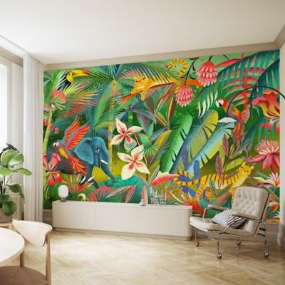 Fantastic jungle view tigers