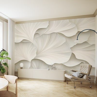 Textured Floral Shape Relief