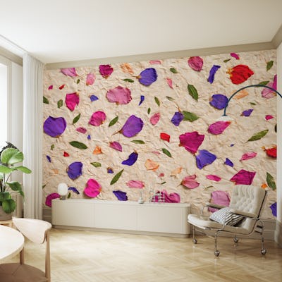 Pressed Petals and Leaves Paper