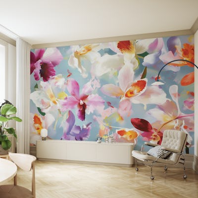 Vibrant Orchid Garden - Hawaiian Abstract