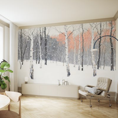 Birch Forest Painting