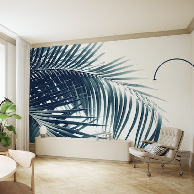 Palm Leaves Green Blue Vibes 3