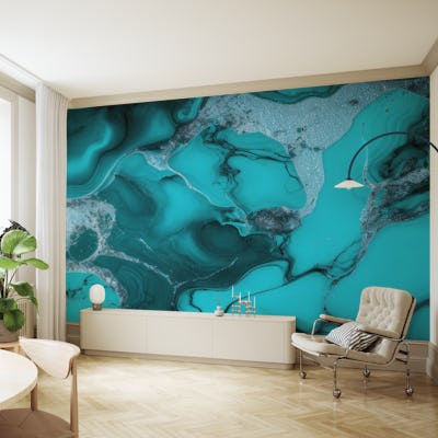 Fancy Faux Marble Teal