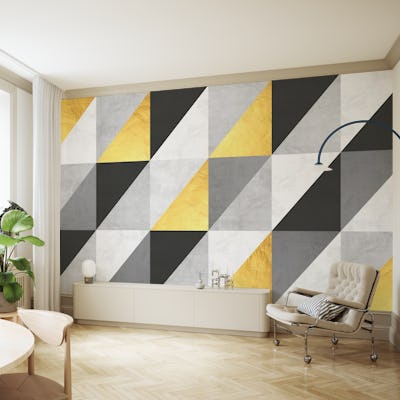 Gold and gray geometry
