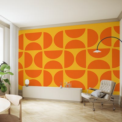 Mid Century Bauhaus Orange