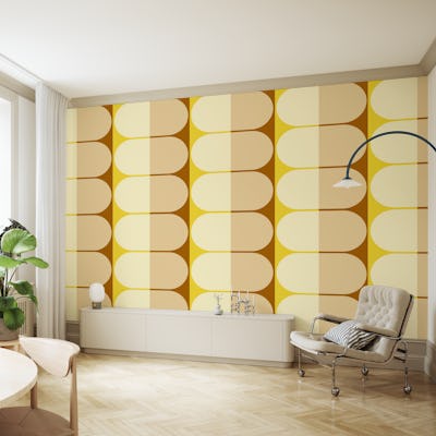 Round 50s Mid-Century Vintage Abstract Geo