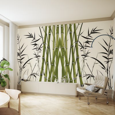 Art Deco Bamboo Grass Tribal