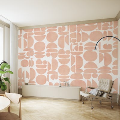 Peach Fabric Texture Cutout Geometry