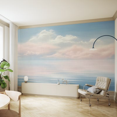 Pastel Bubblegum Sky Watercolor