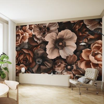 Baroque Opulent Midnight Garden Mocha Mousse