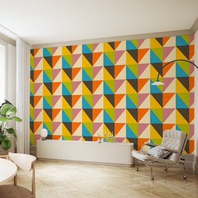 Retro Color Block Chevron