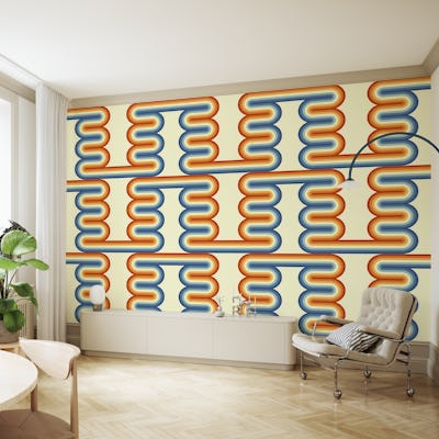 70s Waves Nostalgia Pattern
