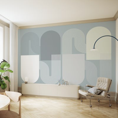 Abstract Mid Century Arches Minimalist