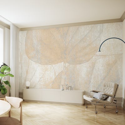 Soft Washed Tropical Leaf