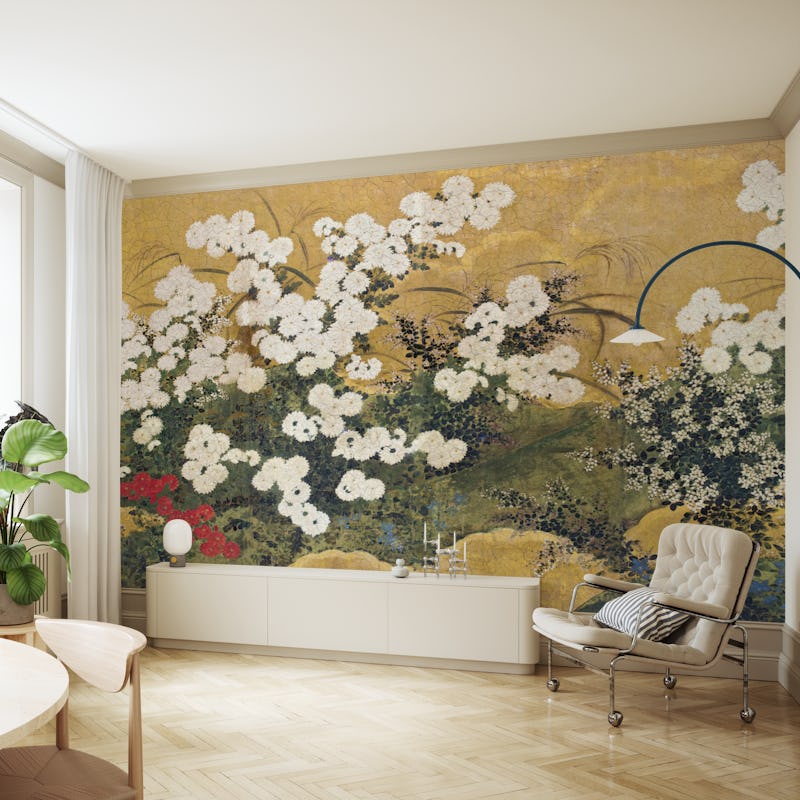 Golden Chrysanthemum Painting