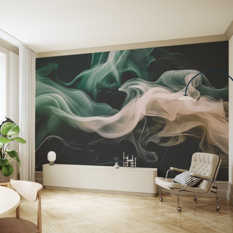 Waves Flow in Emerald Green