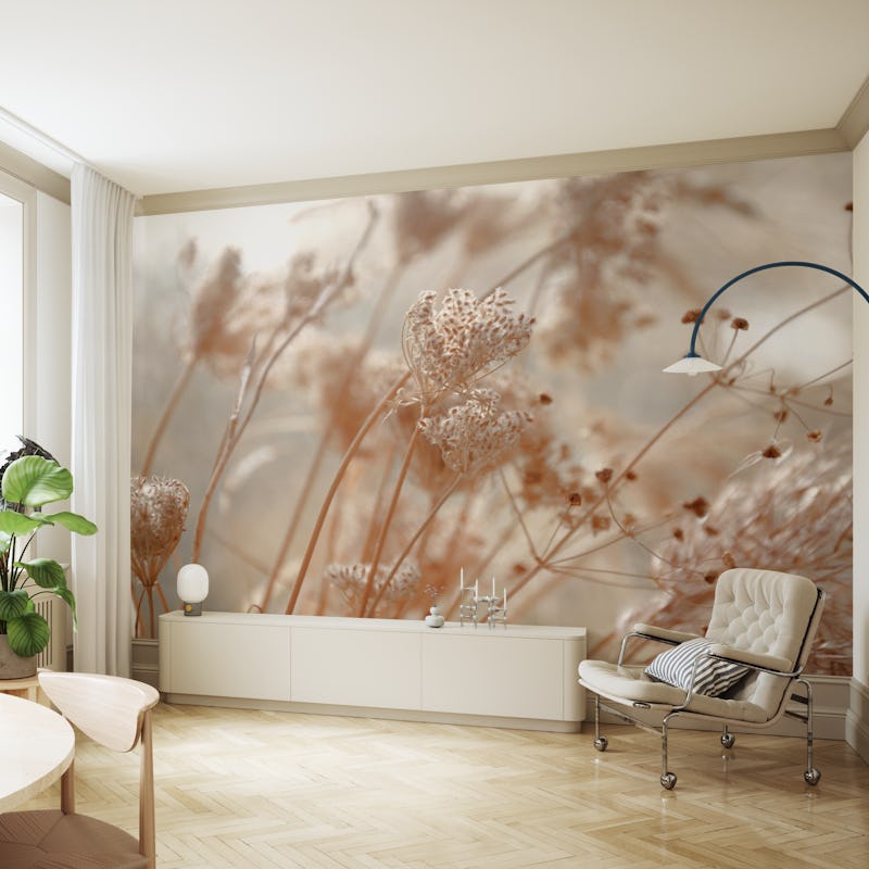 Dried Wildflowers in Beige