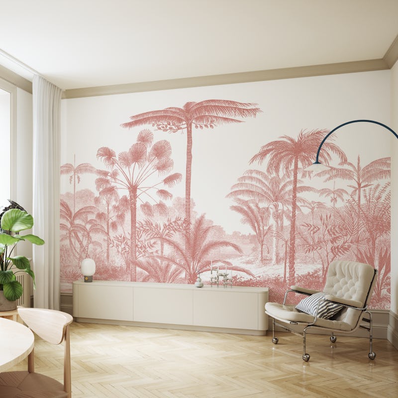 dusty pink vintage jungle