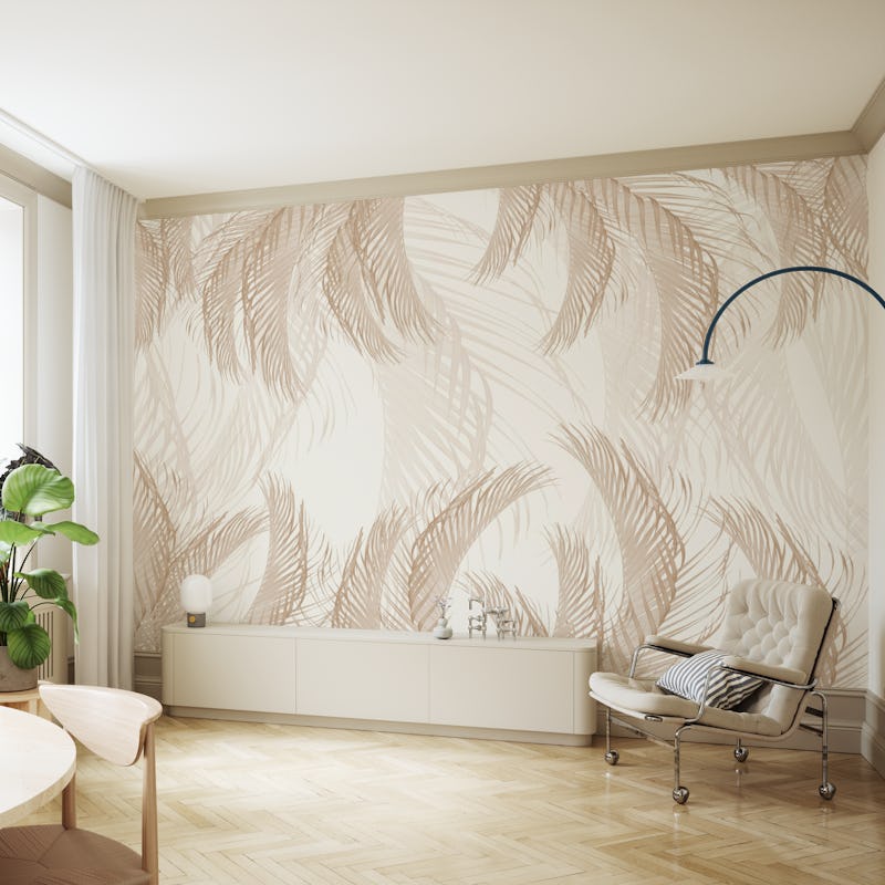 Soft Beige Feather Palm Bliss 1