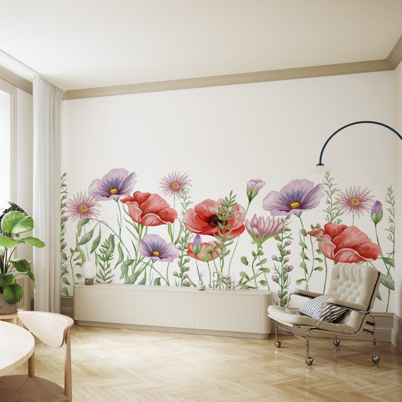 Watercolor Floral Poppy Design