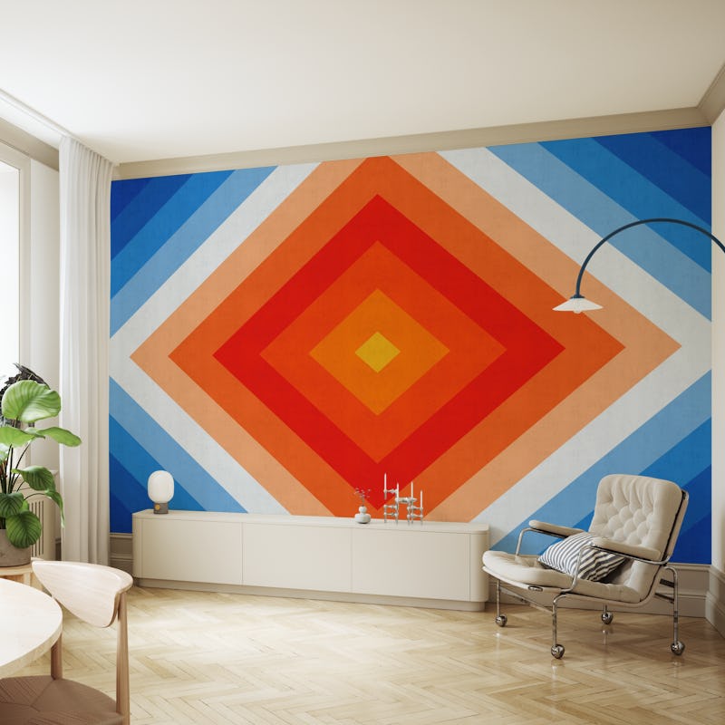 Blue and red gradient art