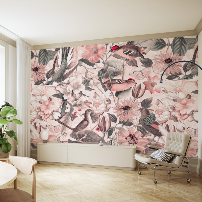 Pink Jungle Bird Garden