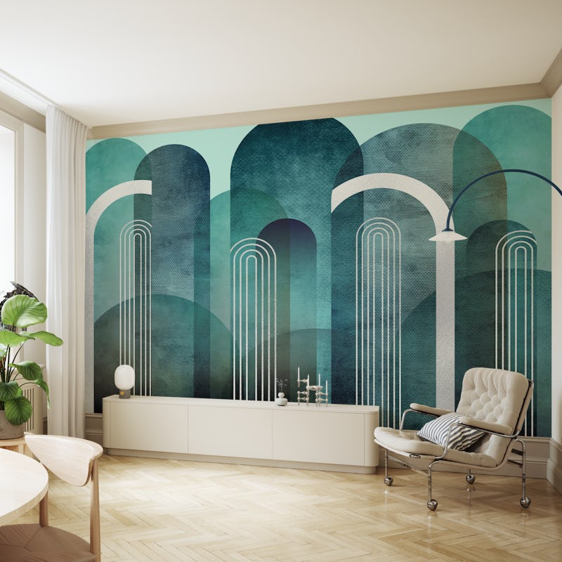 Mid Century Arches Green