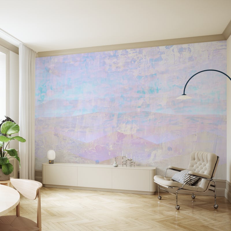 Pastel Geometric Grunge Wall