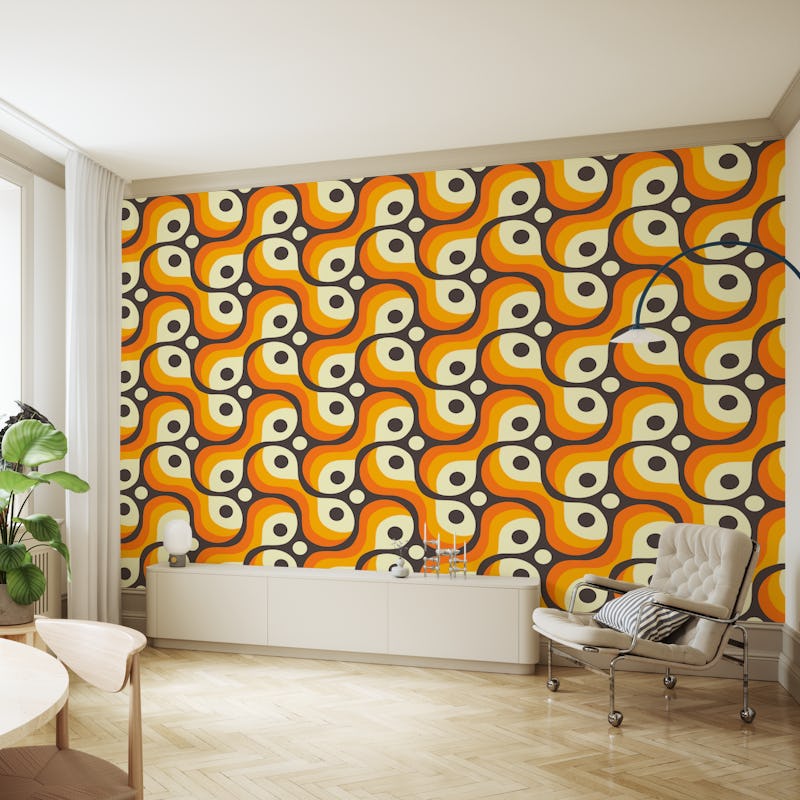 2202 Orange retro pattern