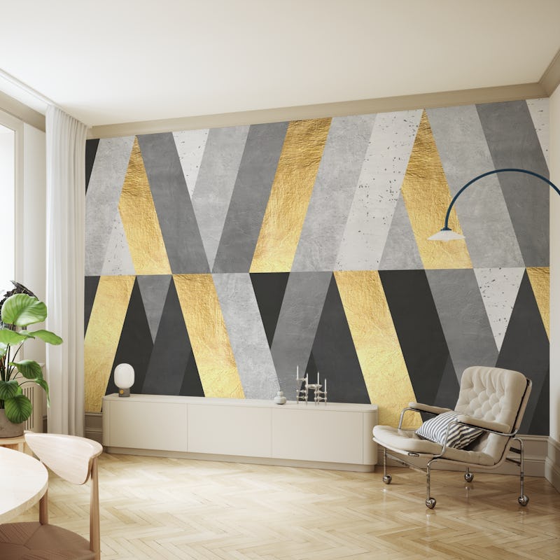 Gray and gold composition I
