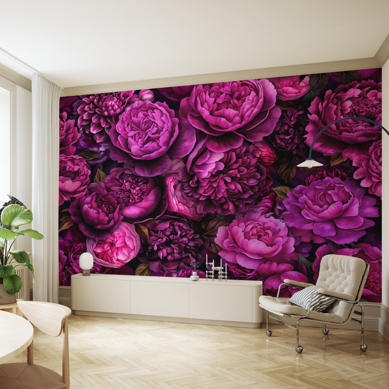 Moody Flowers Pink Baroque Opulence