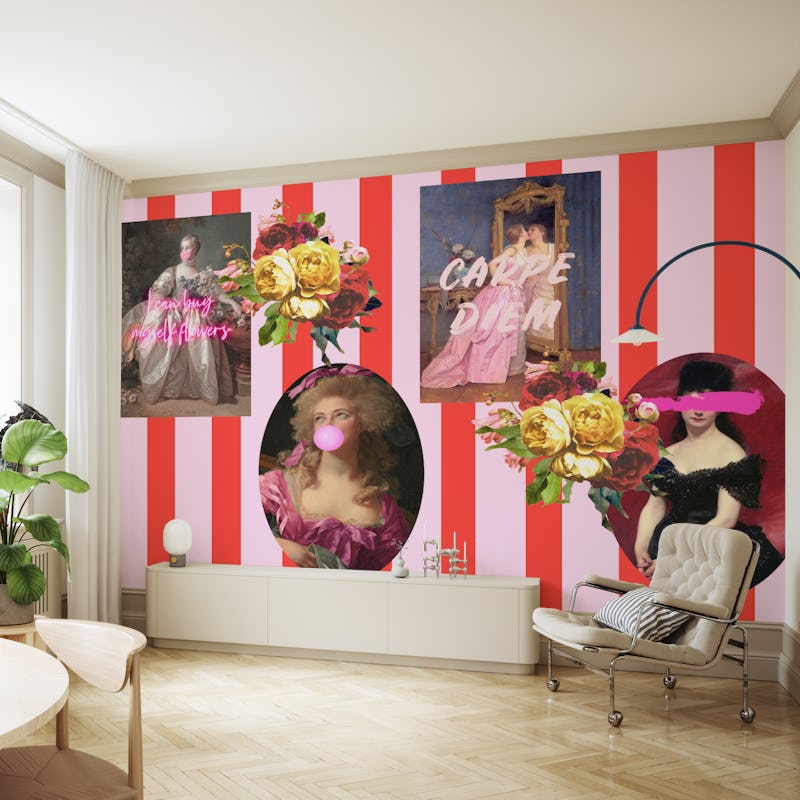 Pretty Striped Girly Art