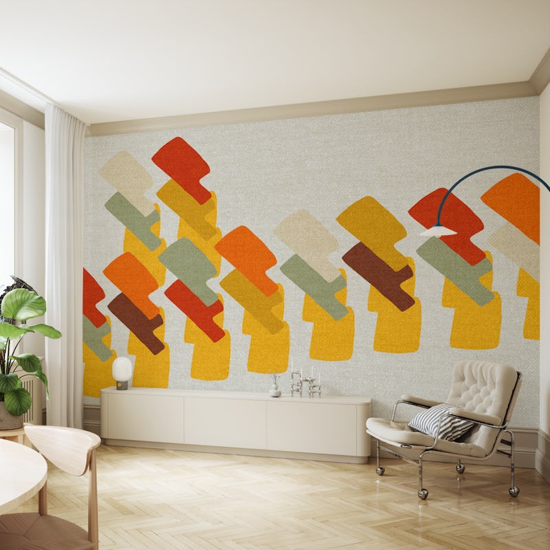 Unusual Mid-Century Modern Geometric Abstract